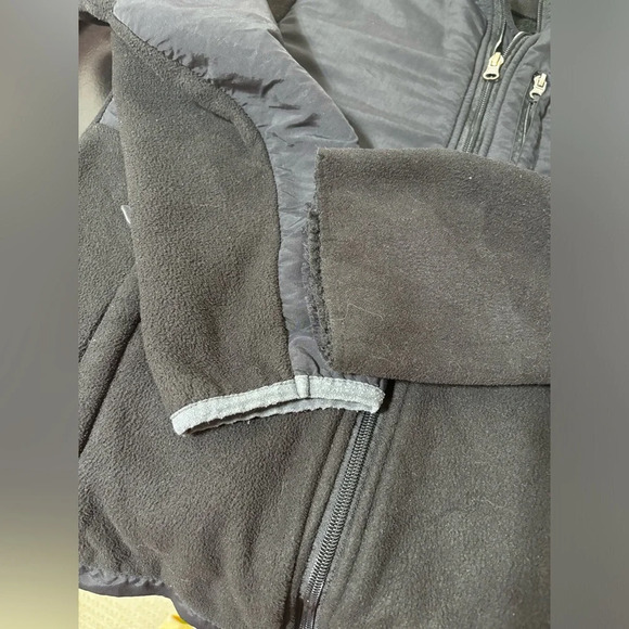 The North Face Sweater Jacket Women Large Black Fleece Pockets Autumn FLAW - Picture 4 of 7